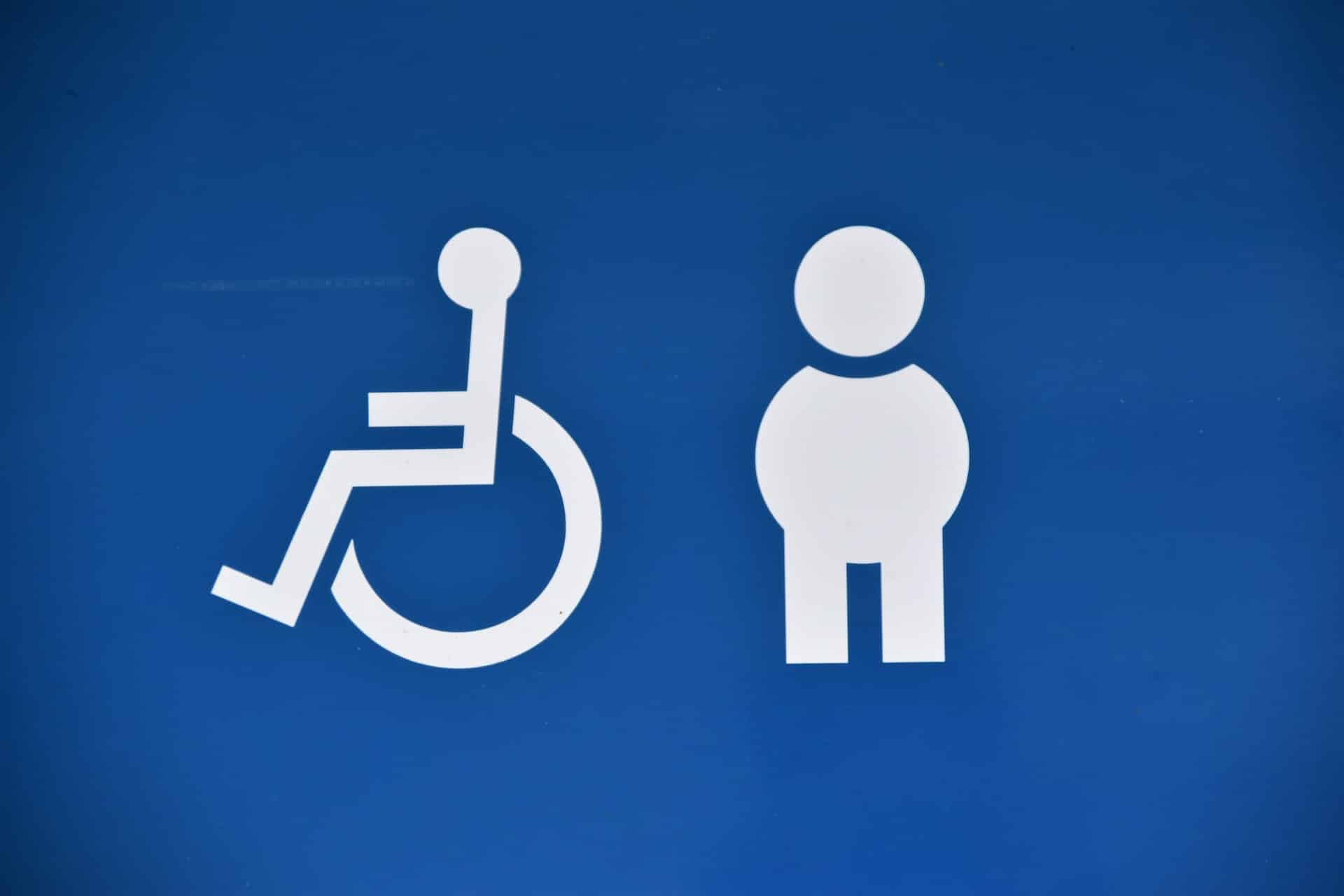 Imagem com dois ícones que representam a acessibilidade e inclusão